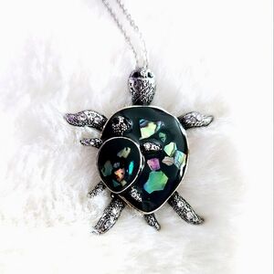 Mother Turtle with Baby Pendant Brooch Pin NWT